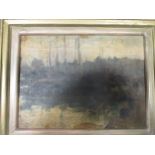 (Modern British) Sailing boats, oil on board, 15 x 20cm; J. Bullman (Modern British) Landscape,
