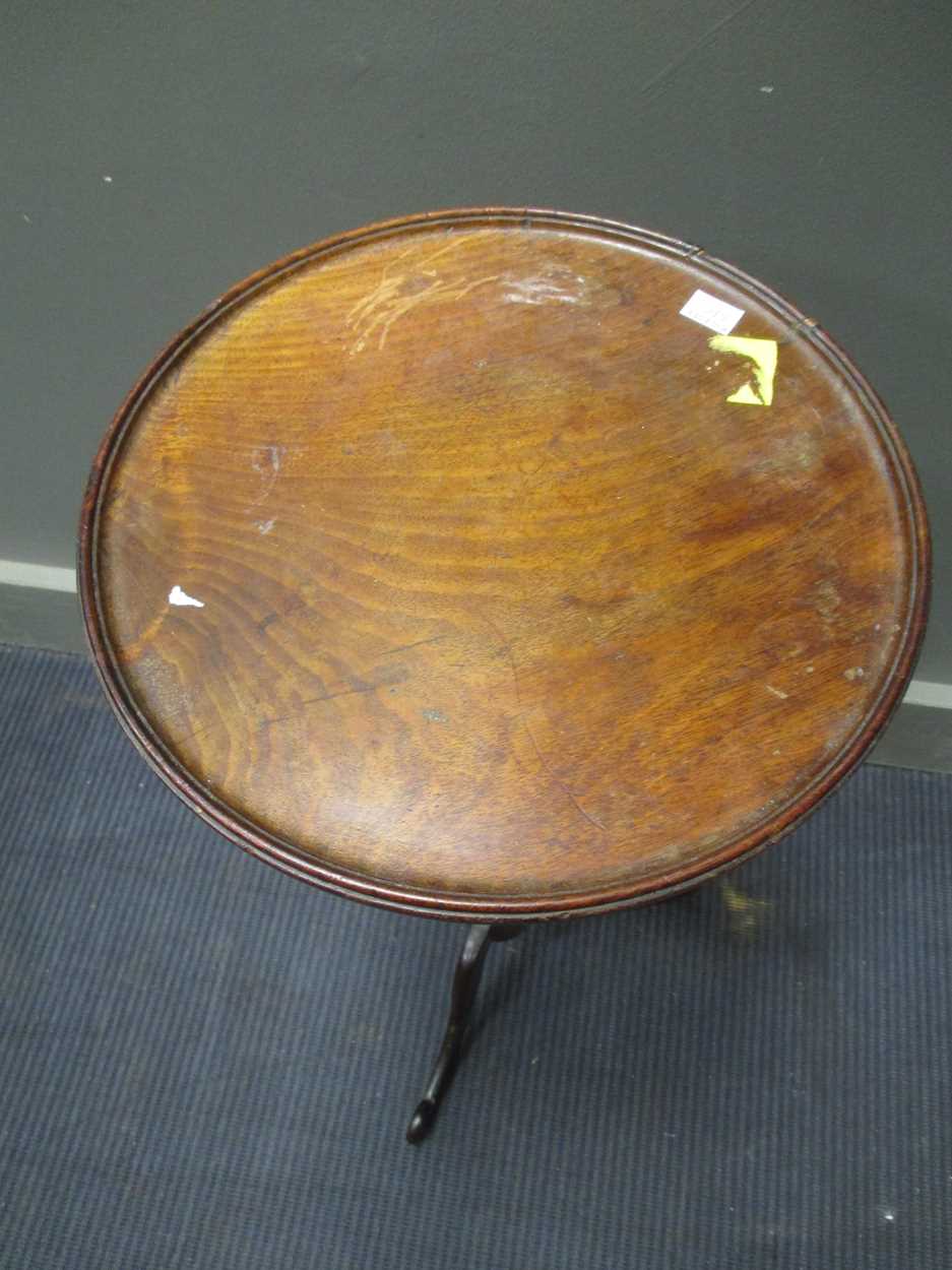 Three 19th century tripod tables and another tripod table, the tallest 74cm high (4) - Image 8 of 19