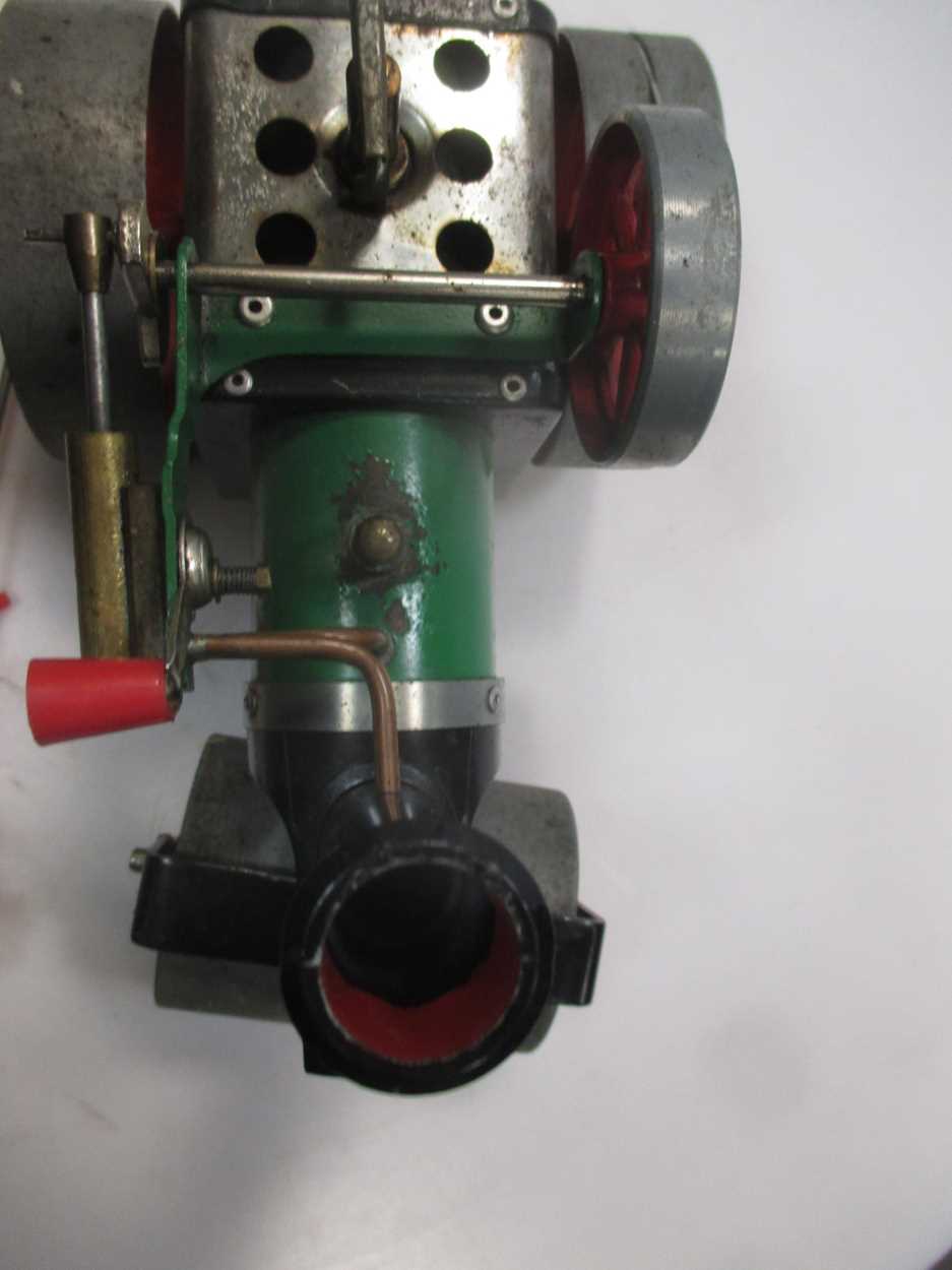 A boxed Mamod live steam model roller, together with two shooting sticks - Image 3 of 15