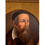 After Titian Portrait of the artist oil on board 8 x 8cm