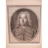 D Boone, engraving of Gluttony, 20 x 16cm, a stipple engraving of Handel, after an engraving by