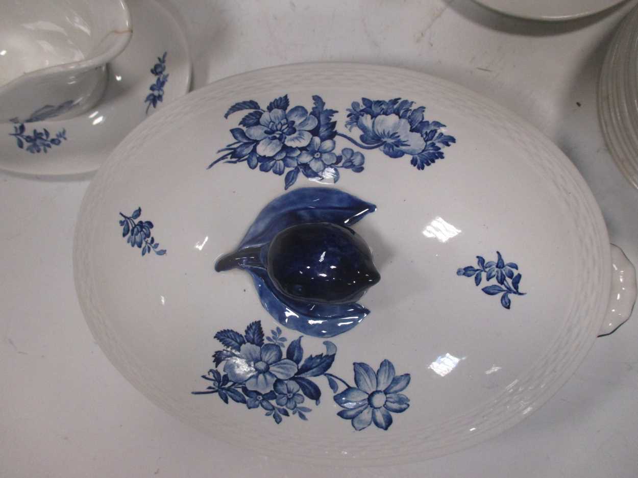 An early 20th century Royal Copenhagen blue flower angular pattern part dinner service/ coffee - Image 7 of 10