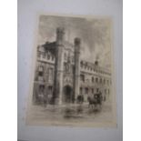 Charles Oliver Murray (Scottish, 1842–1923), Six etchings including views in Oxford and Cambridge,