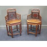 A pair of Chinese elbow chairs (2)