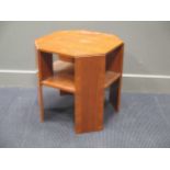 An Art Deco style occasional table with canted corners 52 x 55 x 55cm