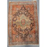 A small Persian rug with central medallion 155 x 100cm