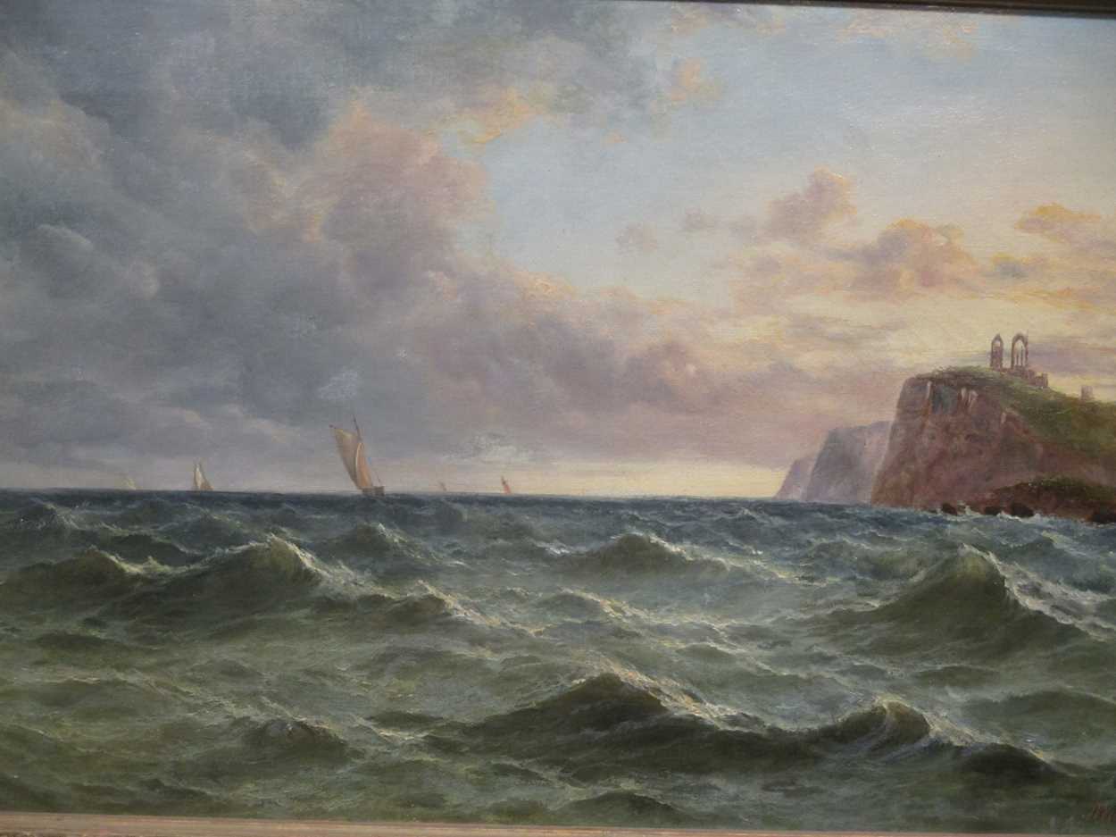 John James Wilson (Scottish 1818-1875), Sailing Vessels in Choppy Waters, a pair, both signed ' - Image 10 of 16