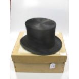 A silk top hat by Scott & Co, London