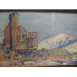M Booth, A mine in South Africa, watercolour