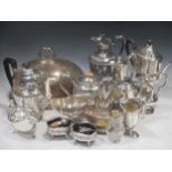 A large collection of electroplate flatware, tea services, sauce boats etc.