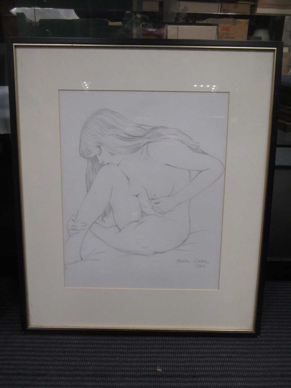 Alastair Gordon Marquess of Aberdeen (British 1920-2002) Female nude signed and dated '1990' - Image 5 of 5