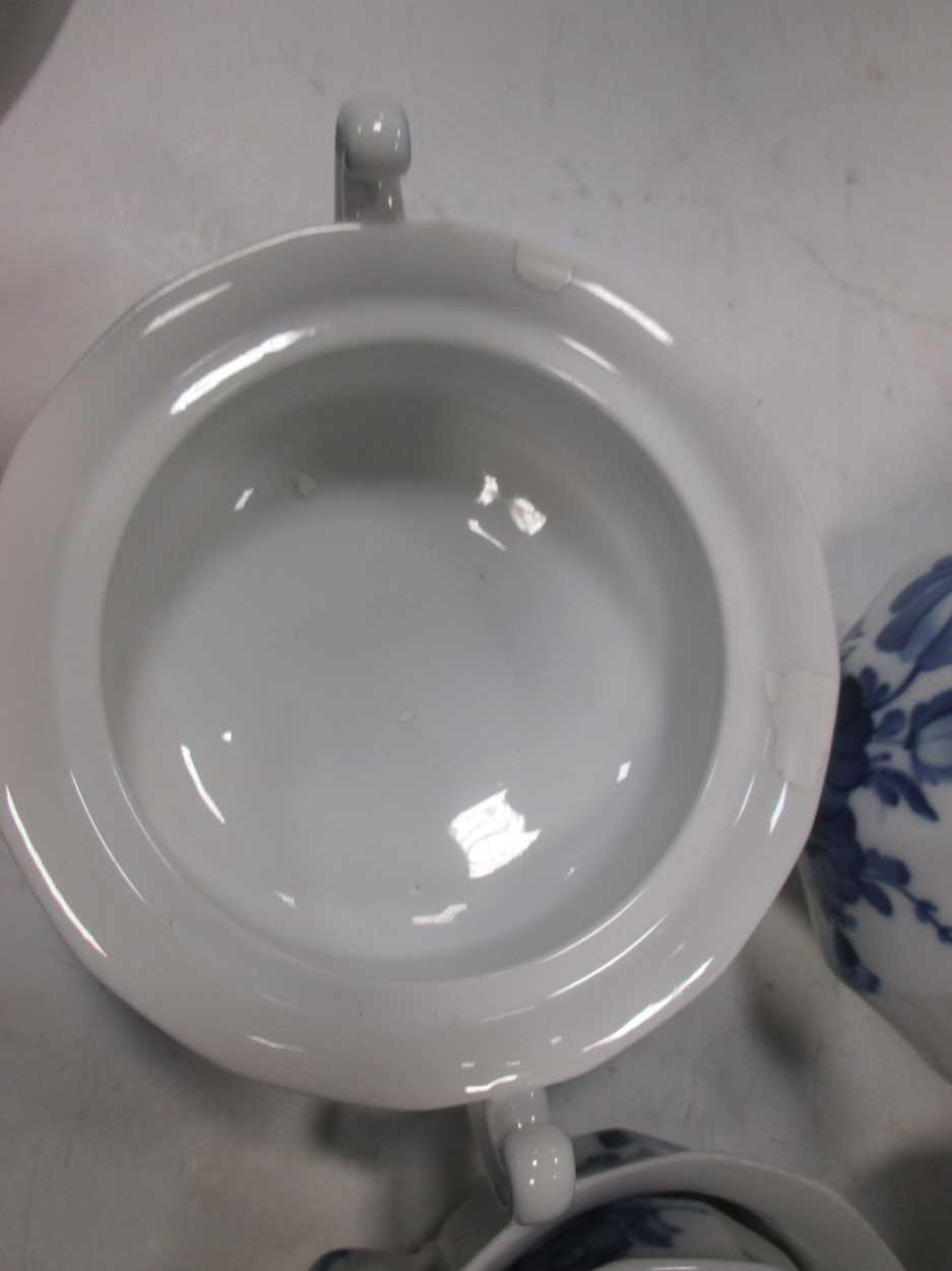 An early 20th century Royal Copenhagen blue flower angular pattern part dinner service/ coffee - Image 5 of 10