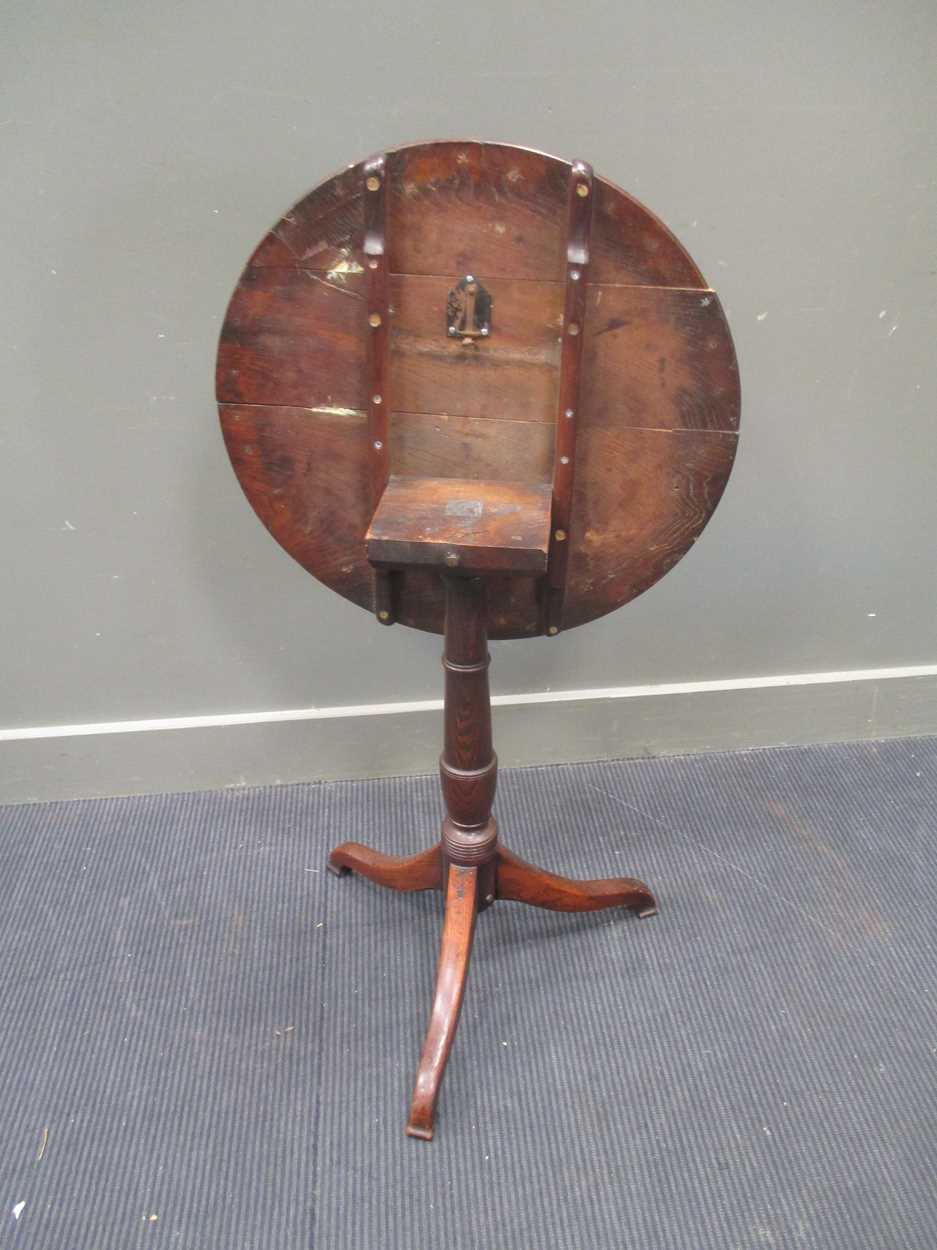 Three 19th century tripod tables and another tripod table, the tallest 74cm high (4) - Image 3 of 19