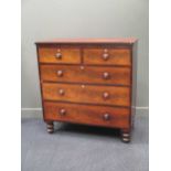 A Victorian mahogany chest of drawers, 122 x 117 x 54cm