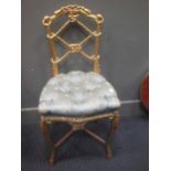 A Victorian gilt salon chair
