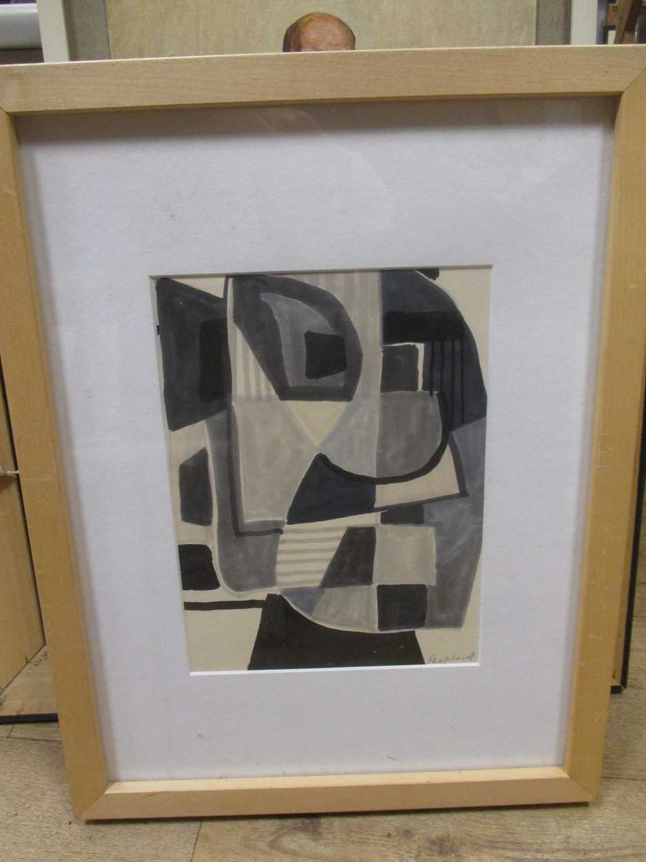 Three works by Sidney Horne Shepherd, to include a pair of abstract collages, each signed with - Image 9 of 10