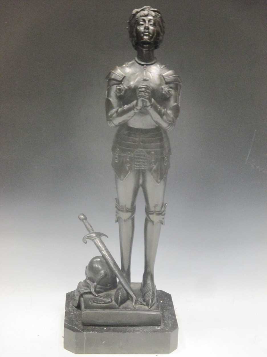 A bronze model of Joan of Arc, 58cm