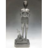 A bronze model of Joan of Arc, 58cm