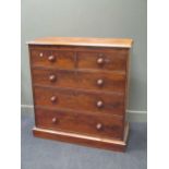 A Victorian mahogany chest of drawers, 112cm wide