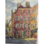Sydney Arrobus (British 1901-1990), three watercolours depicting Gough Square, Liverpool Road, and