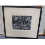 James Bostock, Vine Lane, 2nd edition, 12/30, signed and dated 'James Bostock '59', woodcut, 19 x