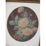 A pair of late Victorian floral watercolours, ovals 39 x 33cm, in modern gilt frames (2)