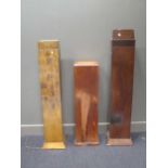 Three Deco pedestal supports, tallest 140cm high