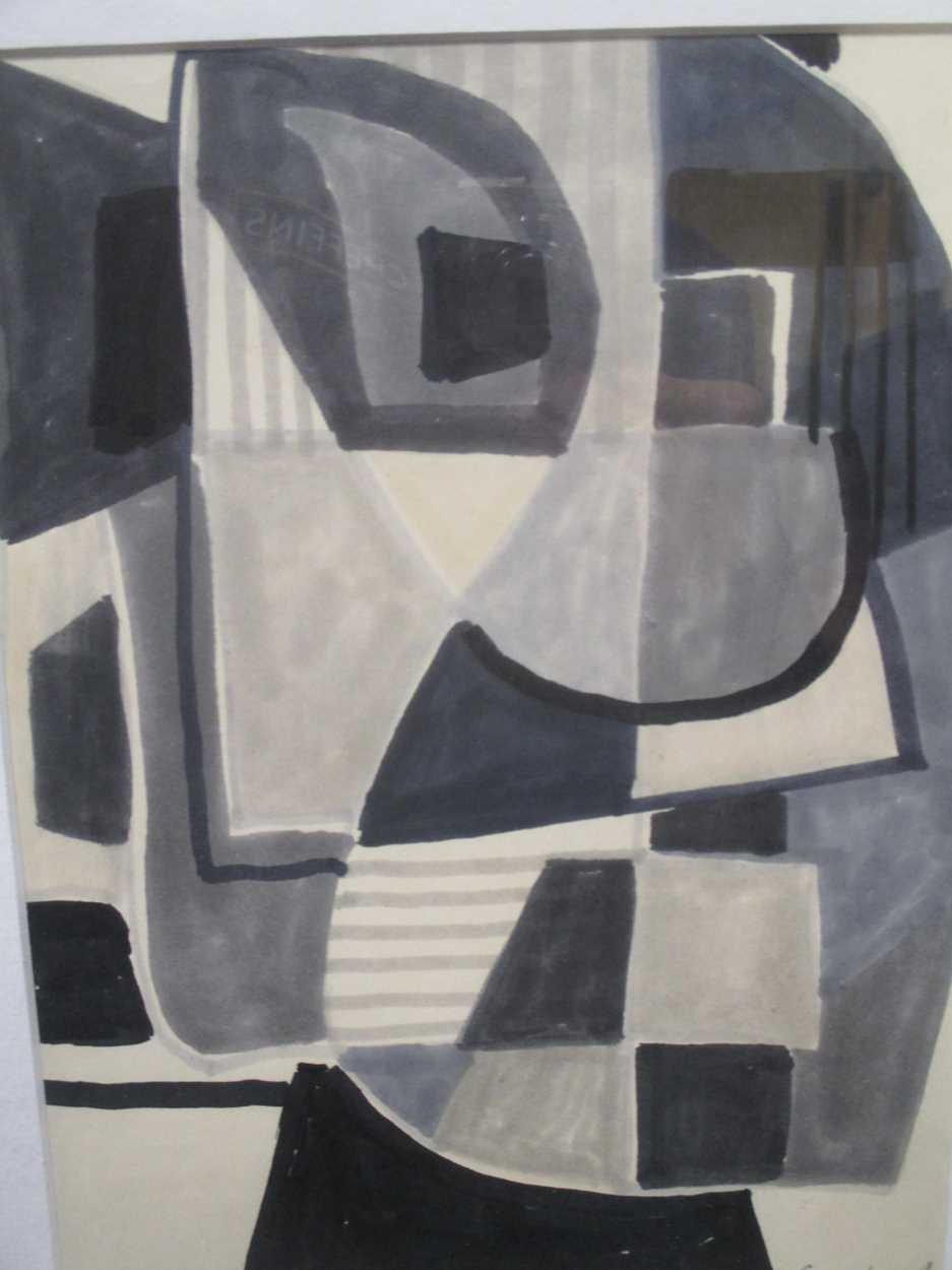 Three works by Sidney Horne Shepherd, to include a pair of abstract collages, each signed with