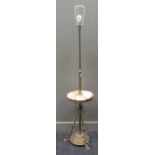 An onyx and brass standard lamp 186cm high