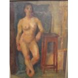 Cowan Dobson RBA (Scottish 1894-1980), Standing Female Nude, signed 'C.Dobson' (lower right),