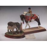 A Border Fine Arts "Royal Parade", No.64 of 250 of HM The Queen on horseback, by Anne Wall, on