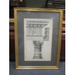 A quantity of 20th century framed architectural prints 30 x 20cm (13)