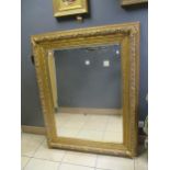 A gilt wood framed rectangular mirror 125 x 157cm