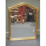 A modern gilt framed wall mirror, 90 x 69cm
