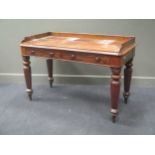 A George IV mahogany two drawer side table, 127cm wide