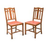 A set of six Heal's limed oak dining chairs, circa 1930,