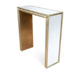 A contemporary mirrored console table, possibly Julian Chichester,