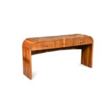 An Art Deco style walnut side table,