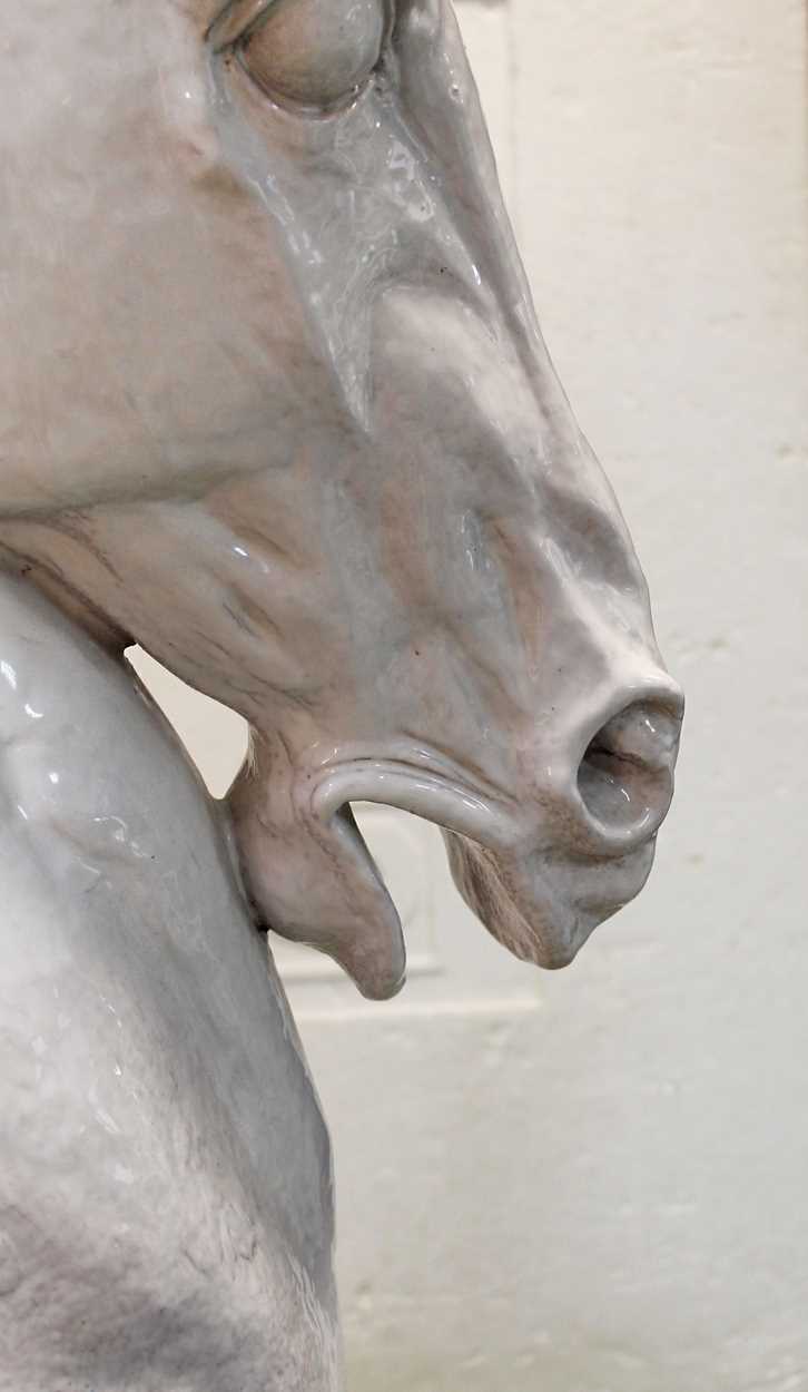 A large blanc de chine model of a horse's head, - Image 2 of 11