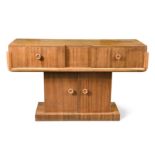 An Art Deco walnut sideboard,