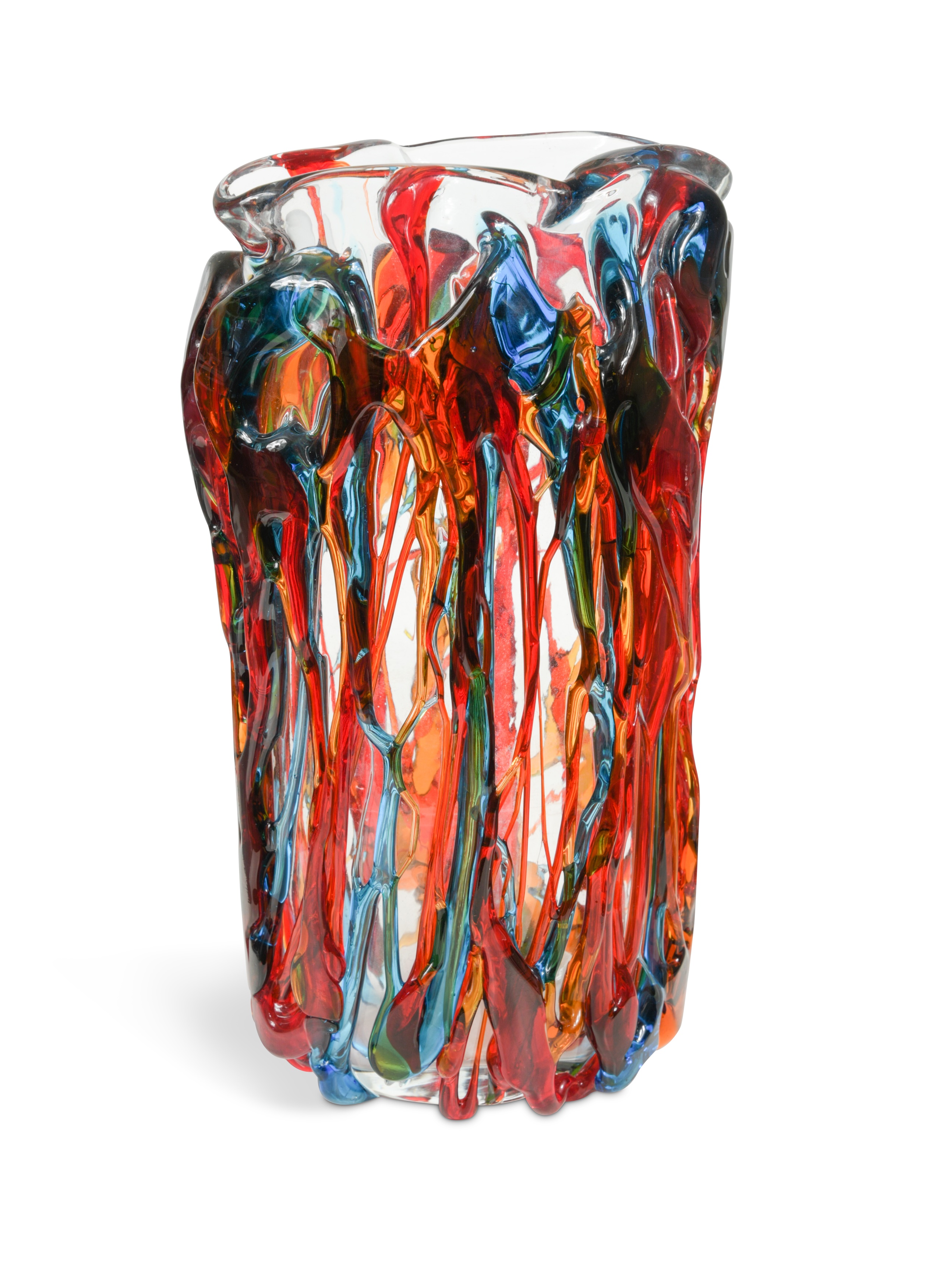 A large Murano glass vase,
