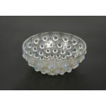 Plumes de Paon, an R. Lalique opalescent glass bowl,