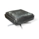 A Mid-Century leather footstool,