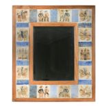 § Roger Guerin (Belgian, 1896-1954), a tile framed mirror.