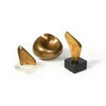 Three small contemporary bronze forms,