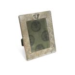 A Versace un-hallmarked white metal photograph frame,