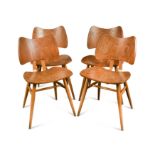 Lucian Ercolani for Ercol, a set of four Butterfly chairs,