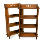 A pair of Arts & Crafts bookcases attributed to Wylie and Lochhead for Liberty,
