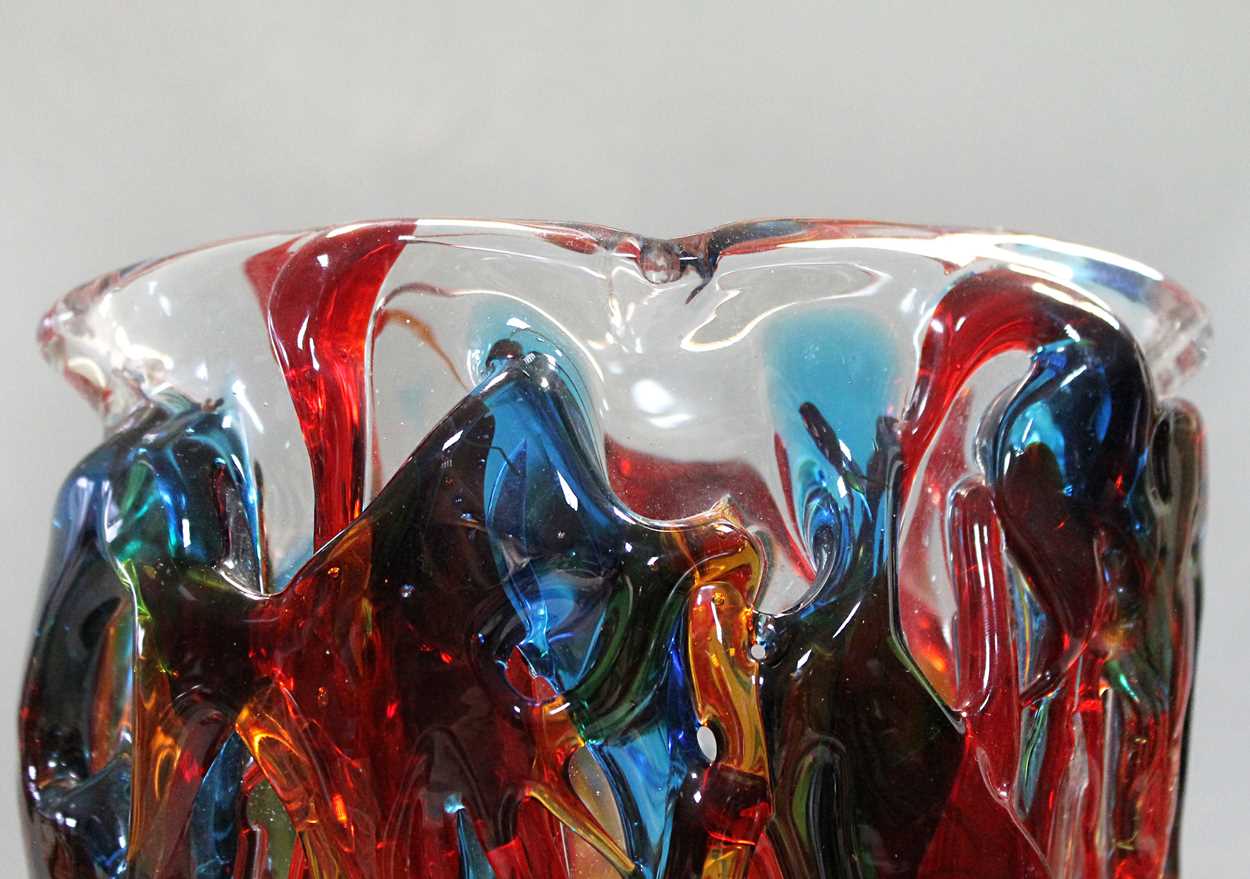 A large Murano glass vase, - Image 4 of 8