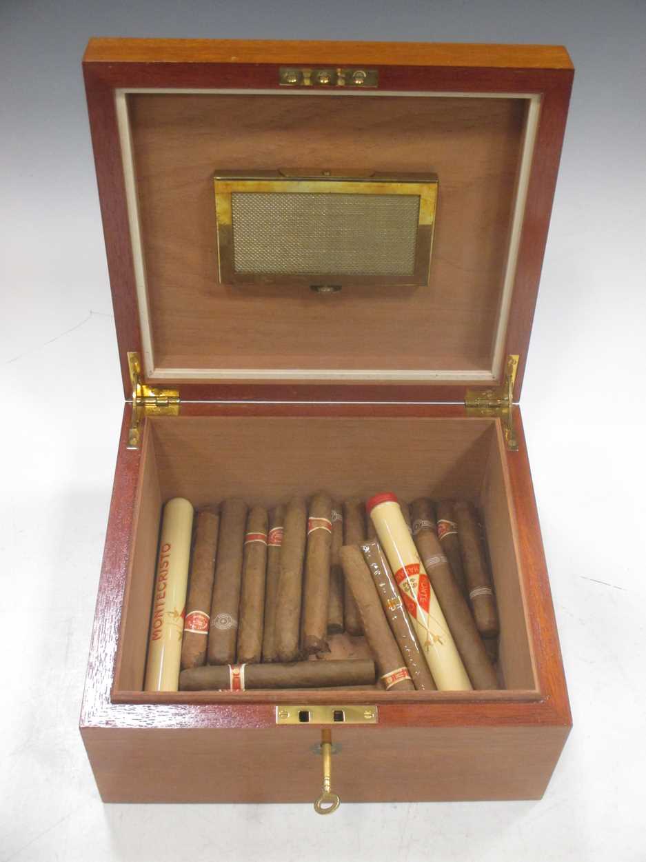 A Elizabeth II amboyna and beech cigar-humidor, - Image 2 of 8